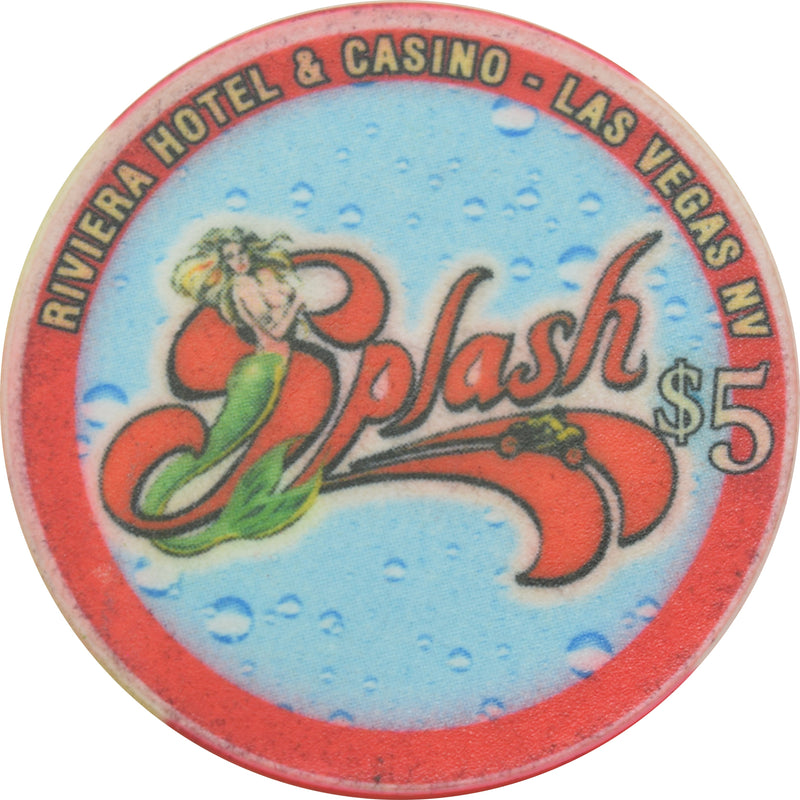 Riviera Casino Las Vegas Nevada $5 Splash Chip 1999