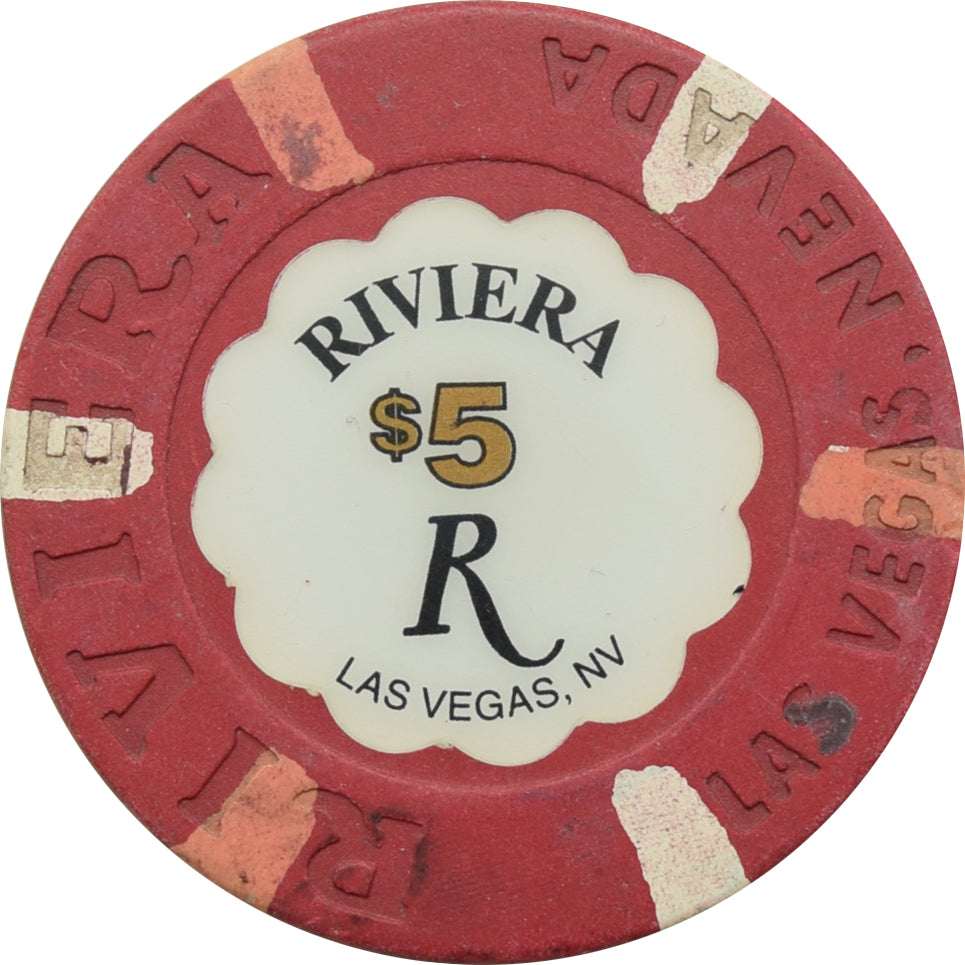 Riviera Casino Las Vegas Nevada $5 Chip 1998