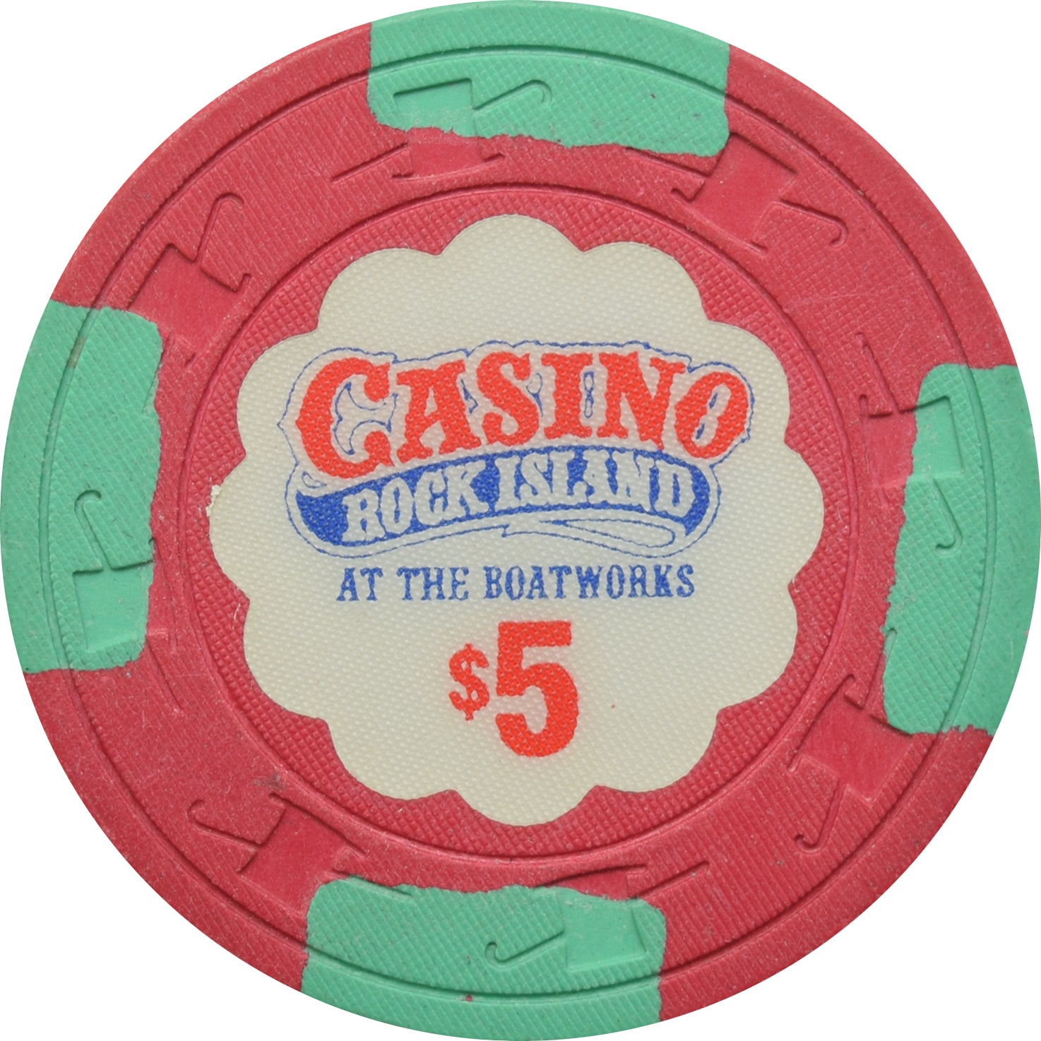 Casino Rock Island Rock Island Illinois $5 Chip