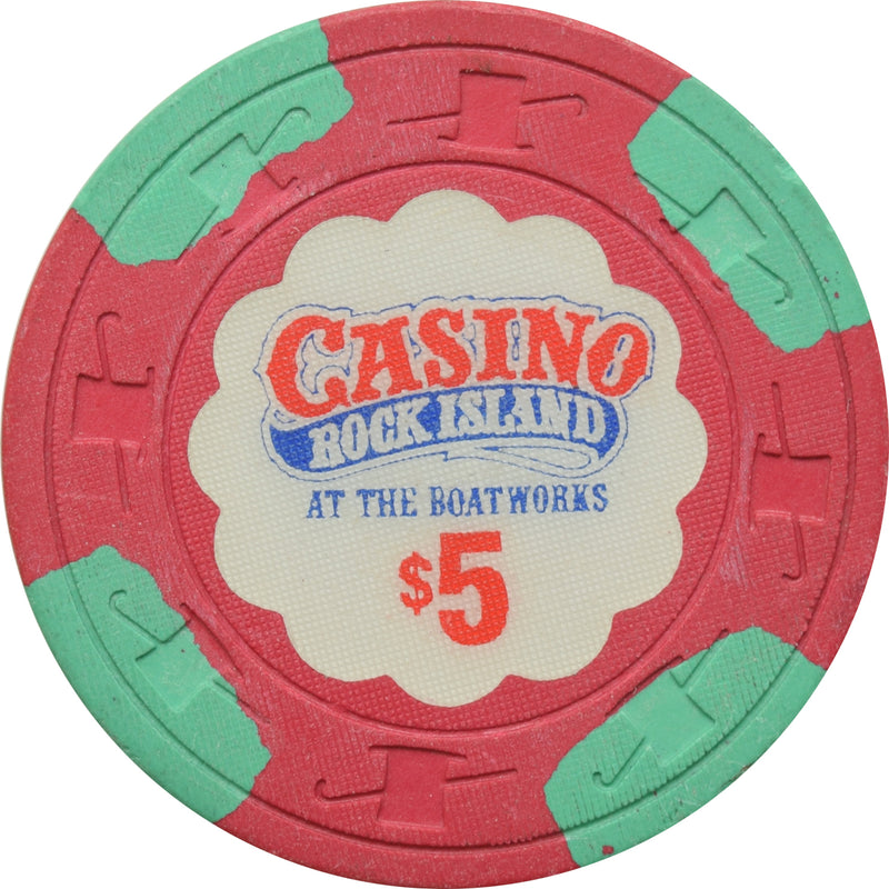 Casino Rock Island Rock Island Illinois $5 Chip