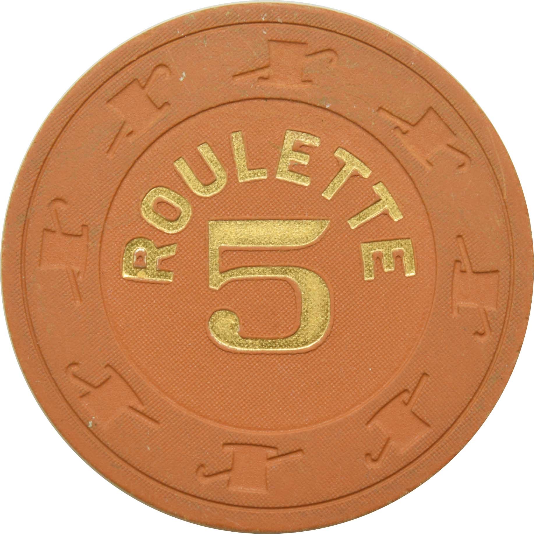 Paulson Gold Color Roulette Chip