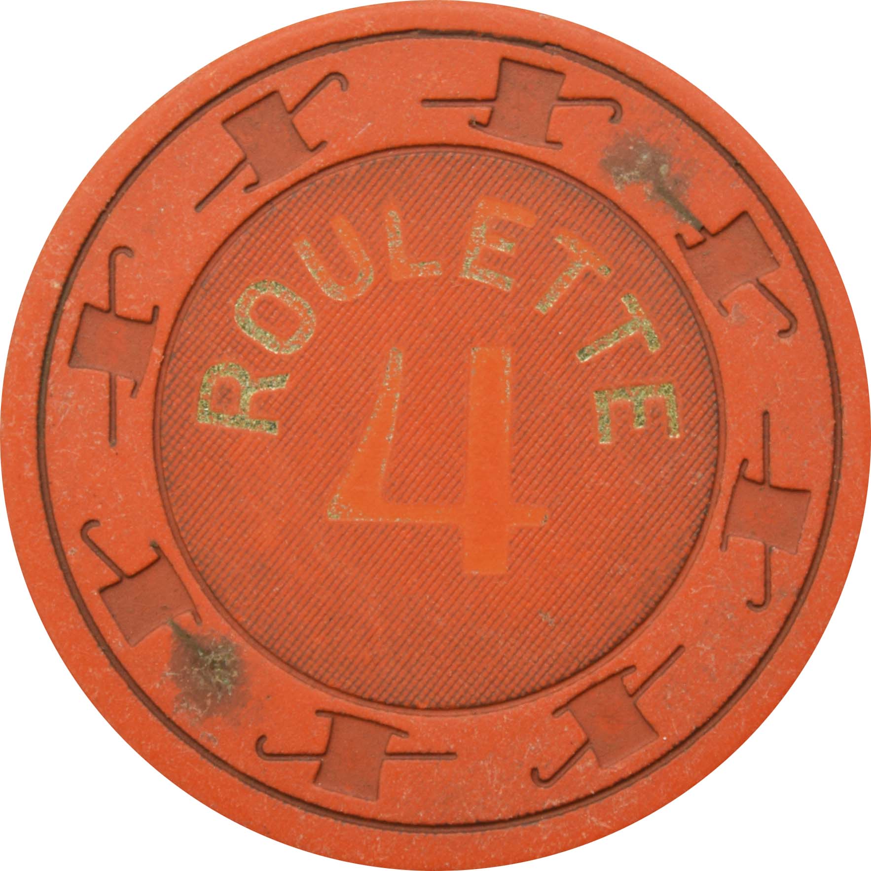 Paulson Orange Color Roulette Chip