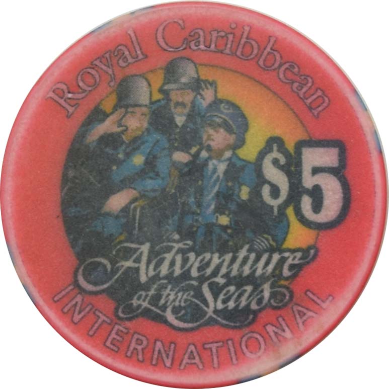 Adventure of the Seas (Royal Caribbean) Cruise Line Casino $5 Inaugural Season 2001 Chip