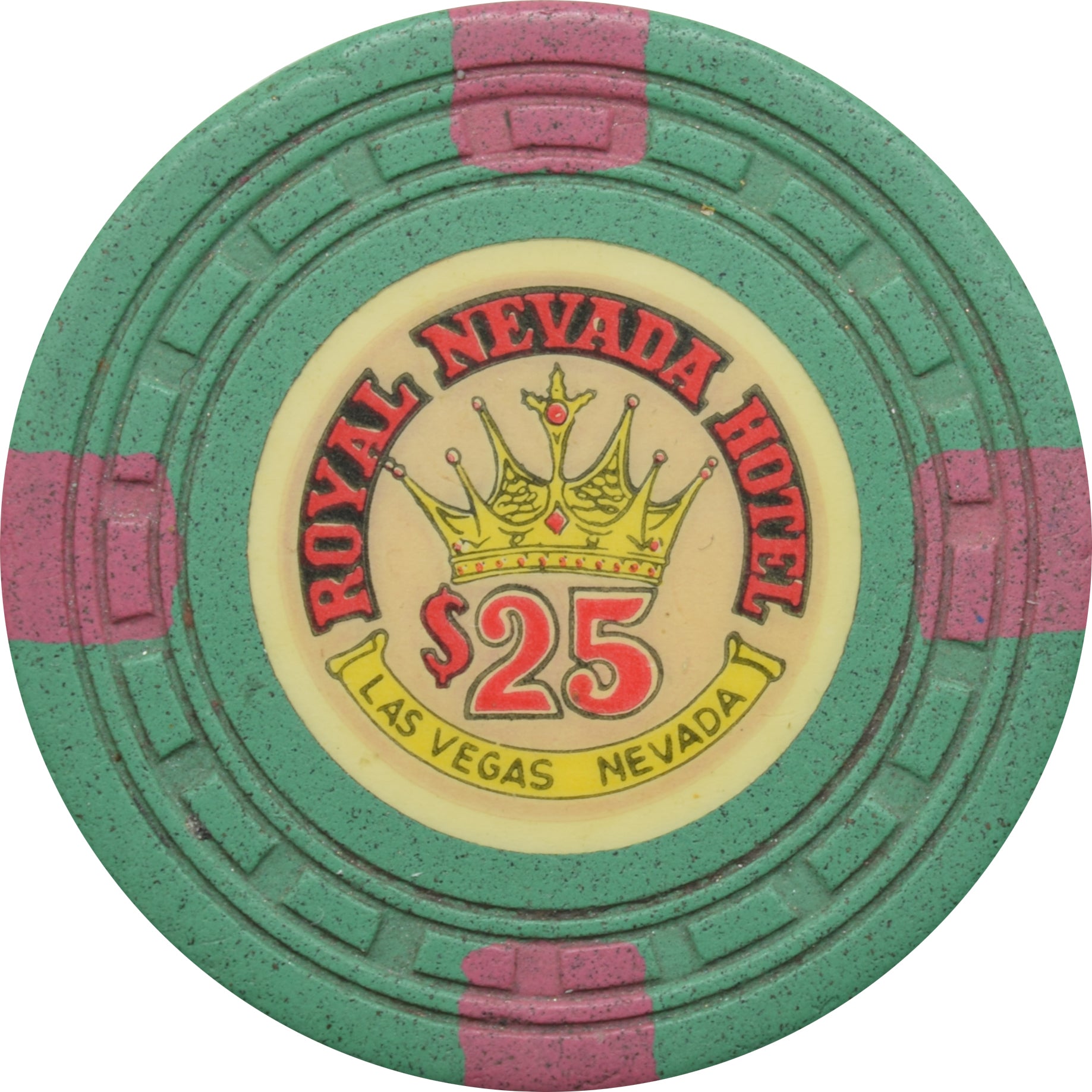 Royal Nevada Hotel Casino Las Vegas Nevada $25 Chip 1955