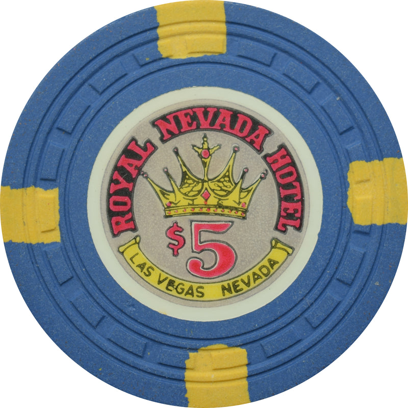 Royal Nevada Hotel Casino Las Vegas Nevada $5 Chip 1955
