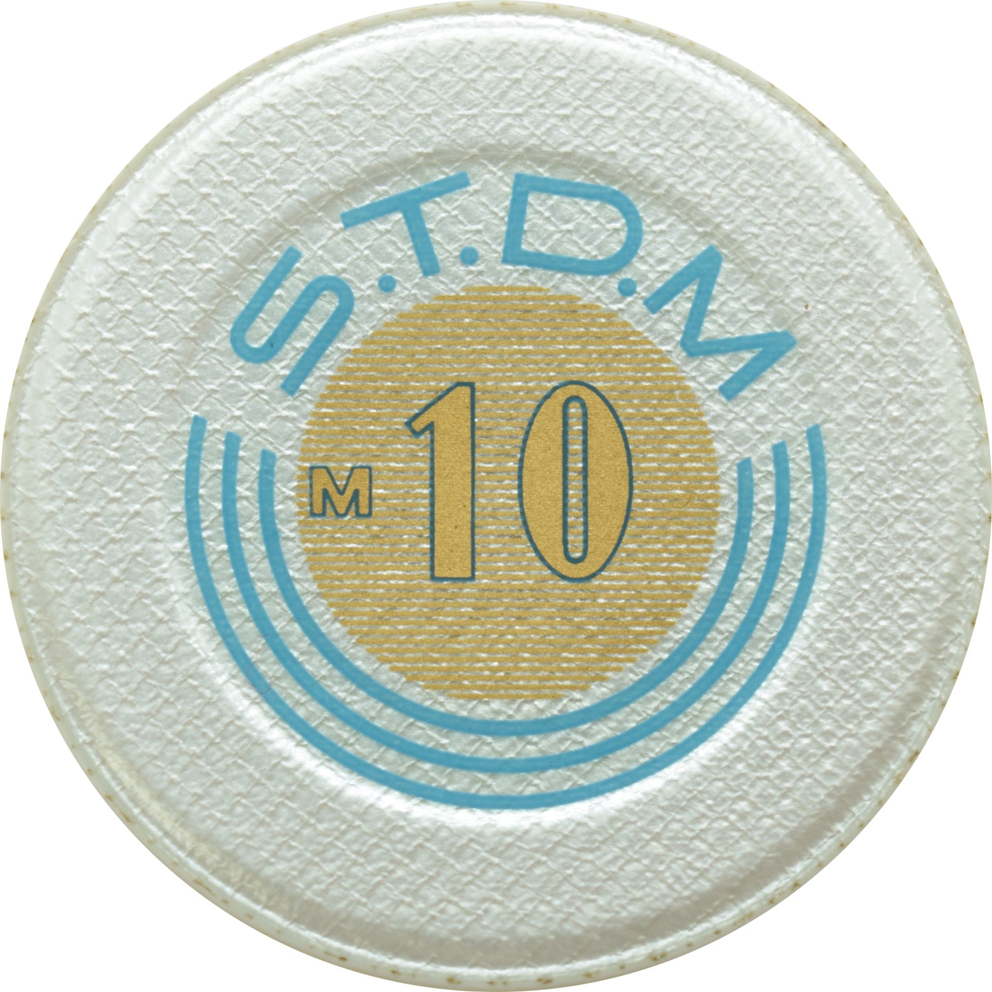 S.T.D.M. (Sociedade de Turismo e Diversões de Macau) MOP$10 Jeton (Silver with Blue)