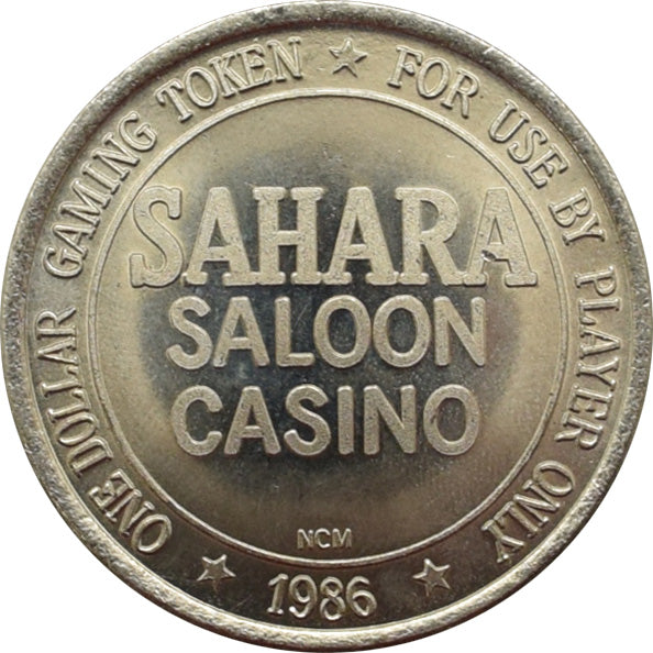 Sahara Saloon Casino Las Vegas Nevada $1 Token 1986