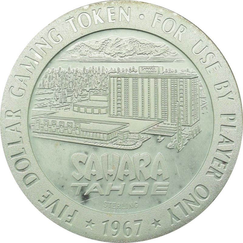 Sahara Tahoe Casino Lake Tahoe Nevada $5 Token 1967