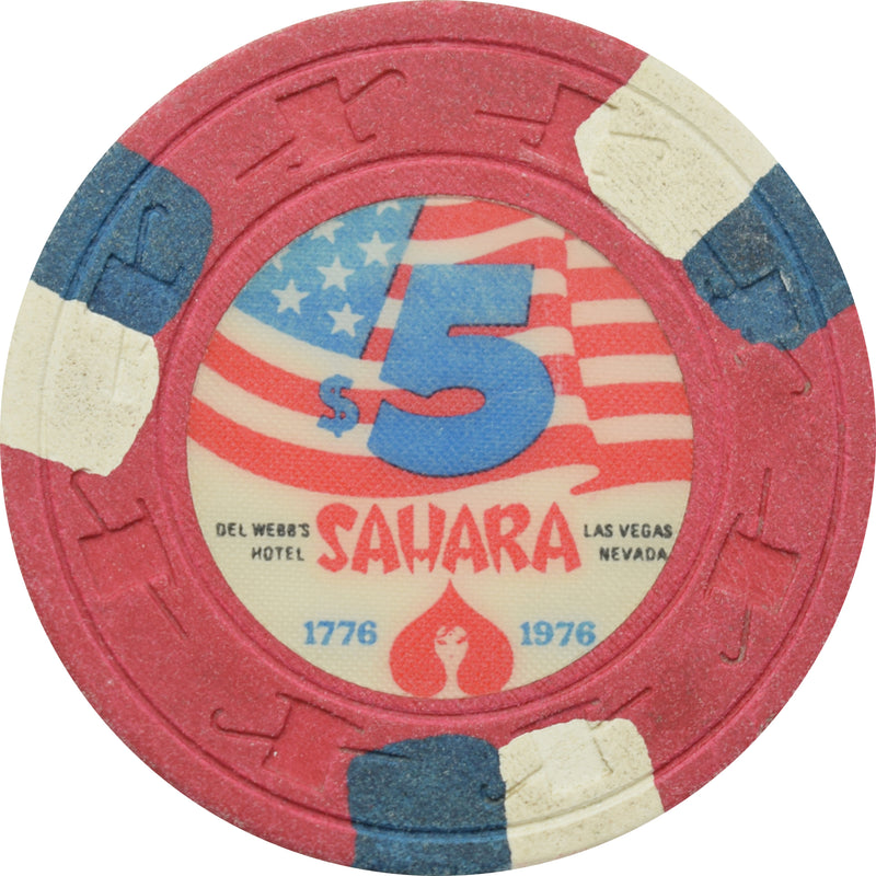 Sahara Casino Las Vegas Nevada $5 Bicentennial Chip 1976