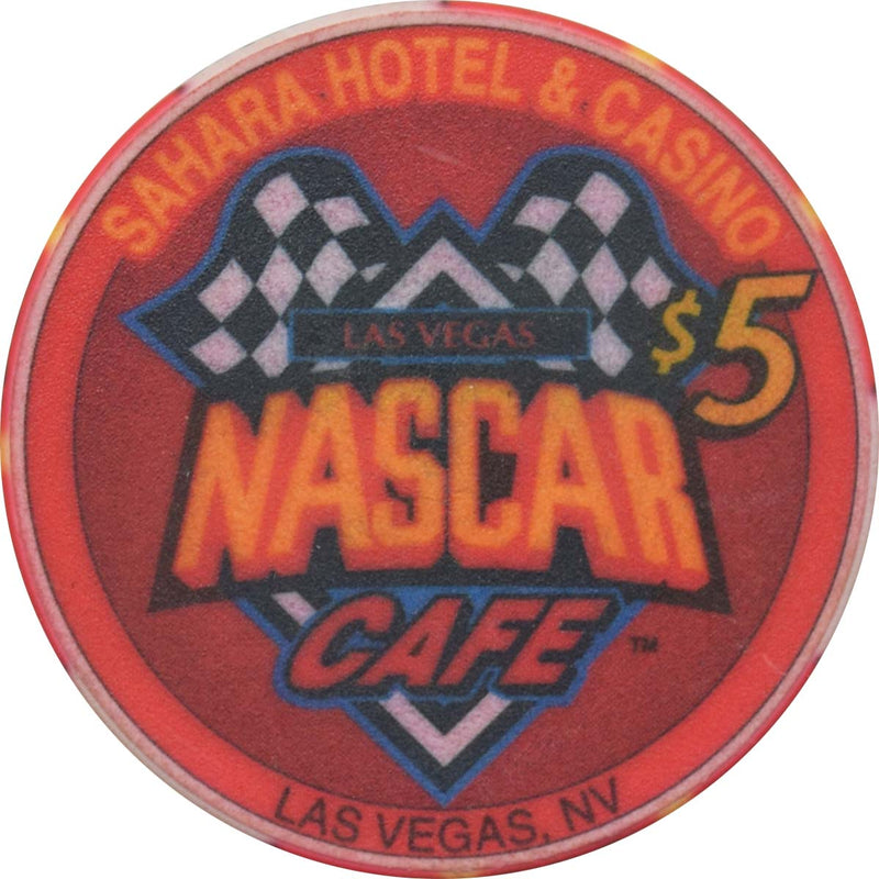 Sahara Casino Las Vegas Nevada $5 Speed the Ride NASCAR Cafe Grand Opening Chip 2000