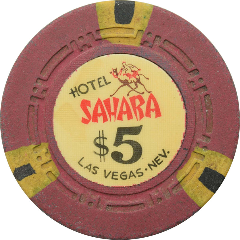 Sahara Casino Las Vegas Nevada $5 Chip 1960s
