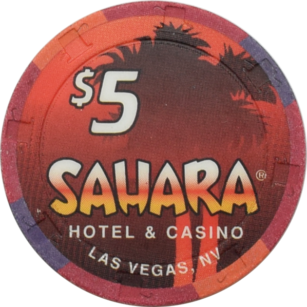 Sahara Casino Las Vegas Nevada $5 Chip 1995