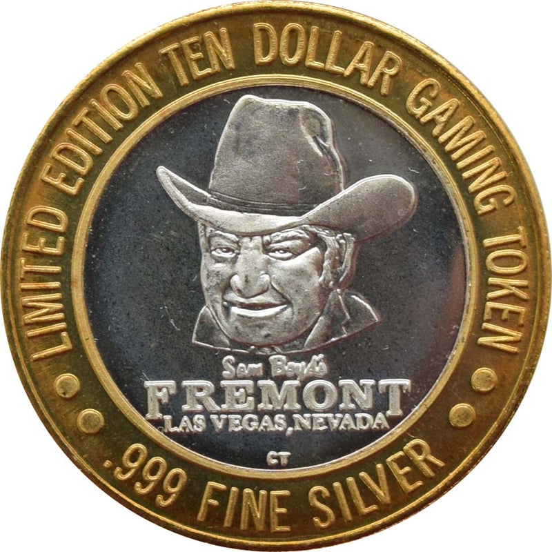 Fremont Casino Las Vegas "Casino Building" $10 Silver Strike .999 Fine Silver 1994