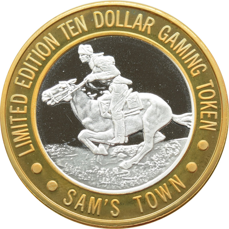Sam's Town Casino Las Vegas "Pony Express" $10 Silver Strike .999 Fine Silver 1994