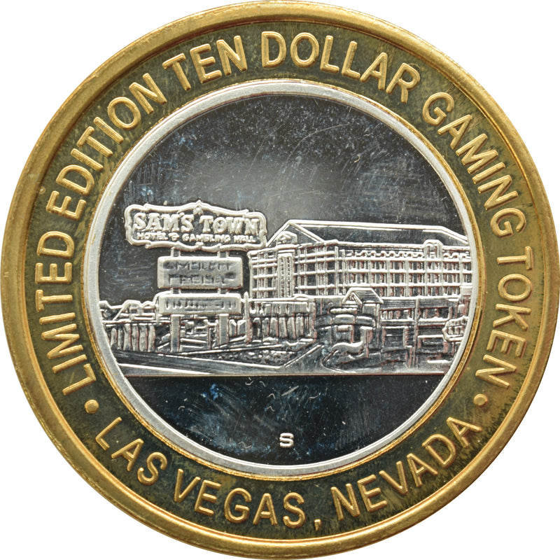 Sam's Town Casino Las Vegas "Bill & Sam Boyd" $10 Silver/Brass Clad Strike 2008