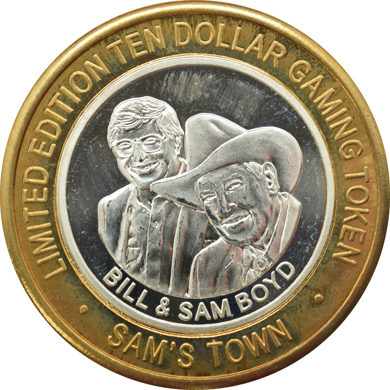 Sam's Town Casino Las Vegas "Bill & Sam Boyd" $10 Silver/Brass Clad Strike 2008