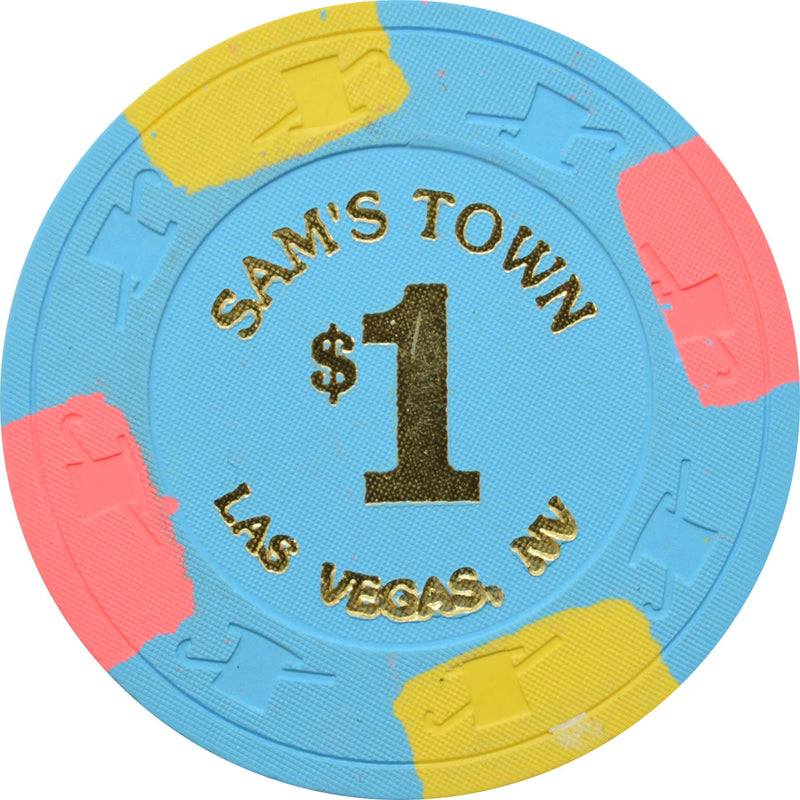 Sam's Town Casino Las Vegas Nevada $1 Chip 1998 (NM Condition)