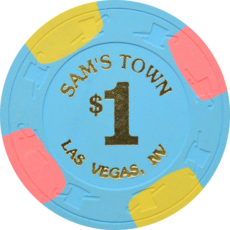 Sam's Town Casino Las Vegas Nevada $1 Chip 1998 (NM Condition)