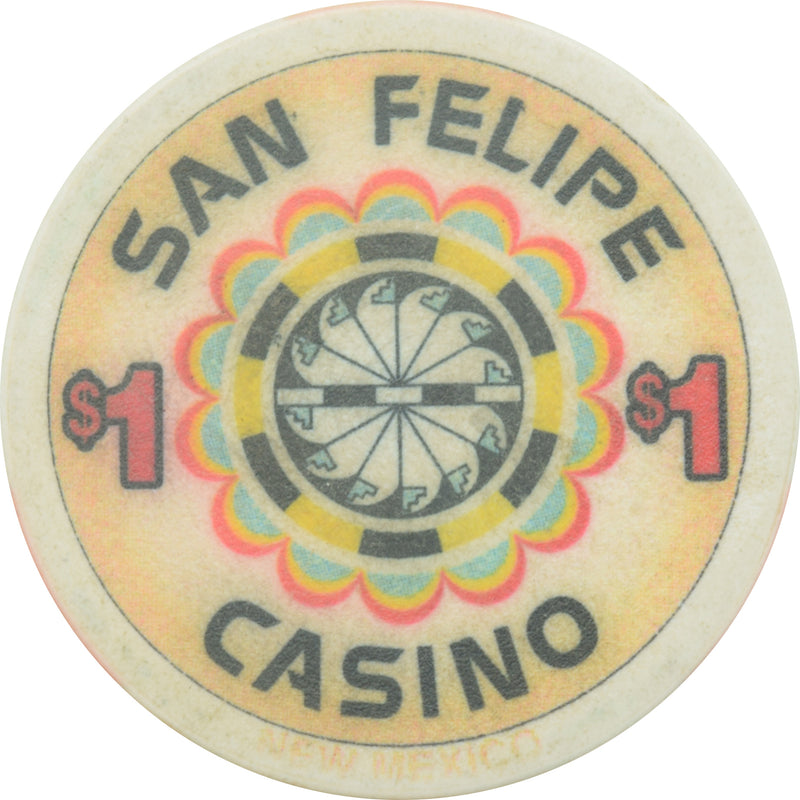 San Felipe's Casino Hollywood San Felipe New Mexico $1 Chip
