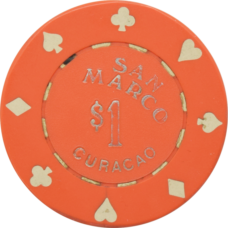 San Marco Casino Punda Curacao $1 8Suits Chip
