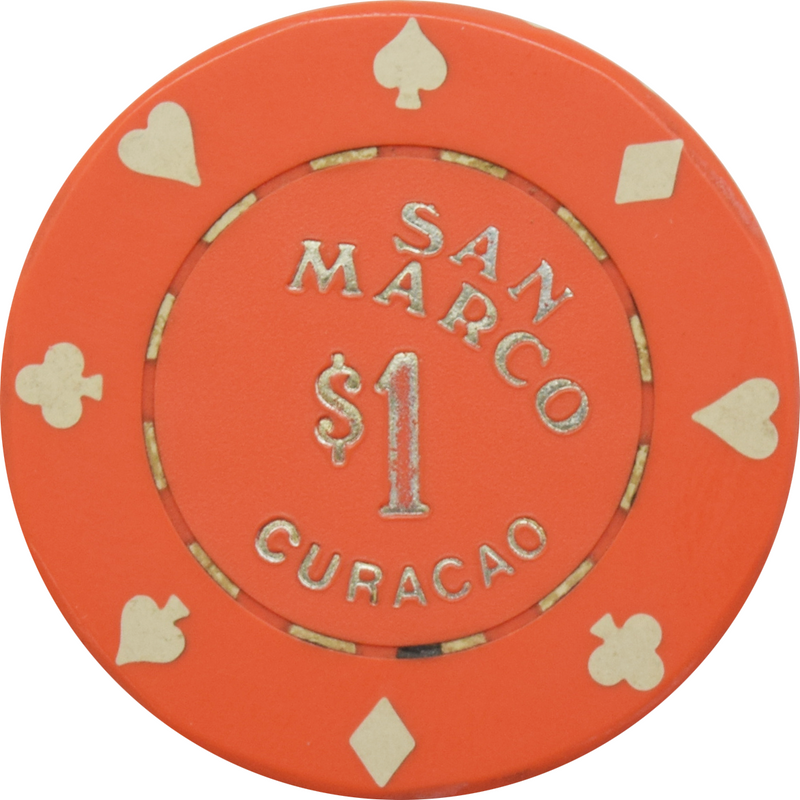 San Marco Casino Punda Curacao $1 8Suits Chip