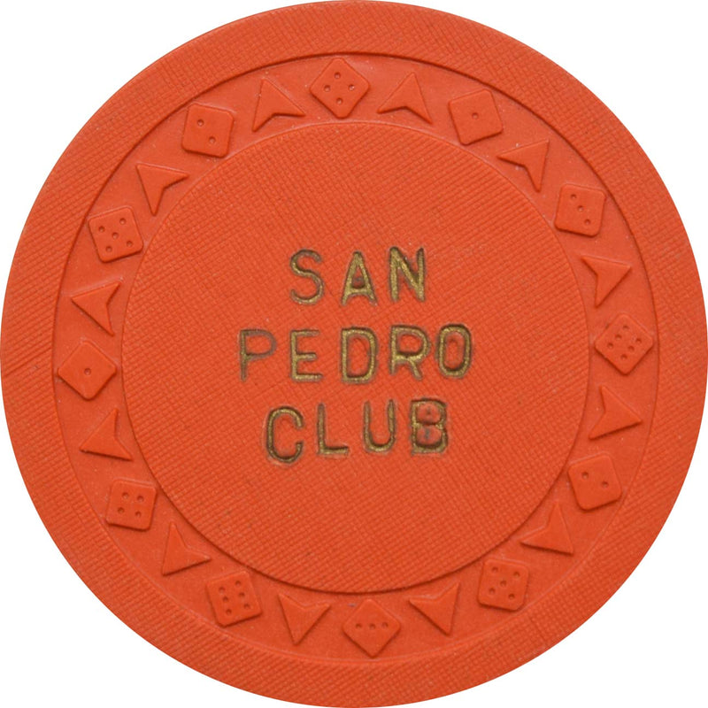 San Pedro Club Card Room Casino  San Pedro California Orange Chip
