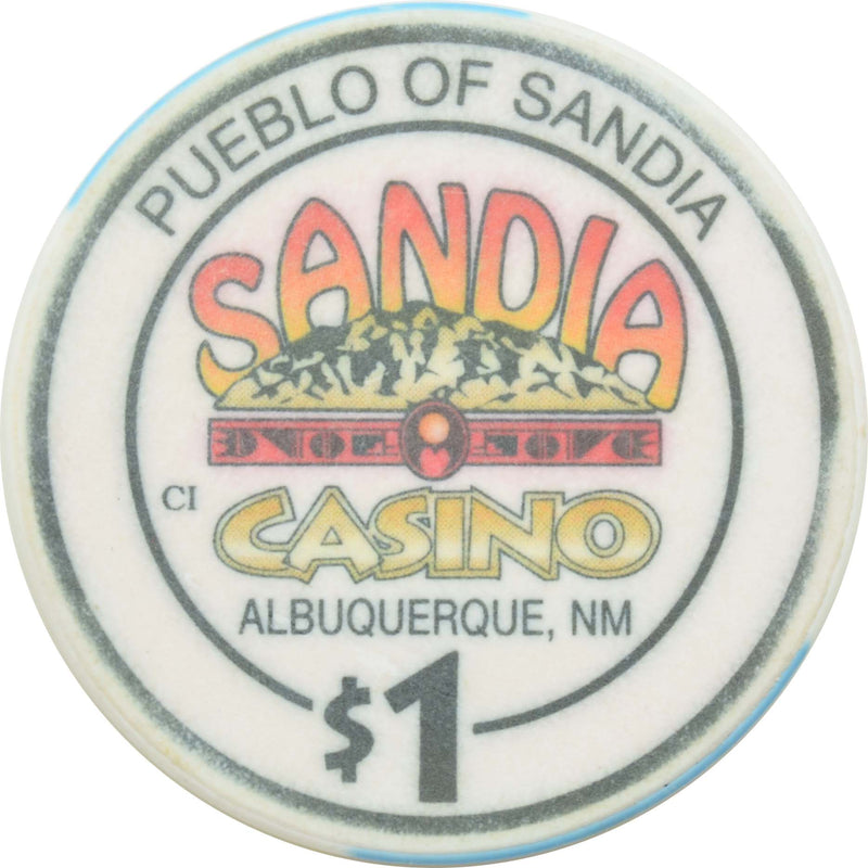 Sandia Casino Albuquerque New Mexico $1 2001 Chip