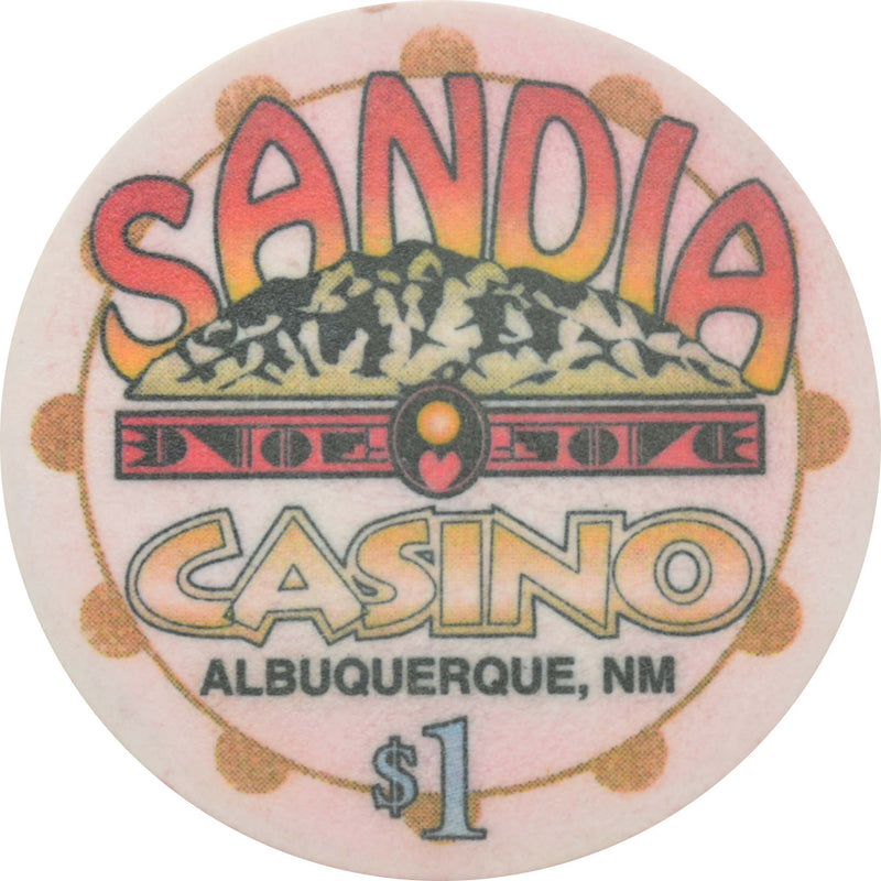 Sandia Casino Albuquerque New Mexico $1 Chip 1998