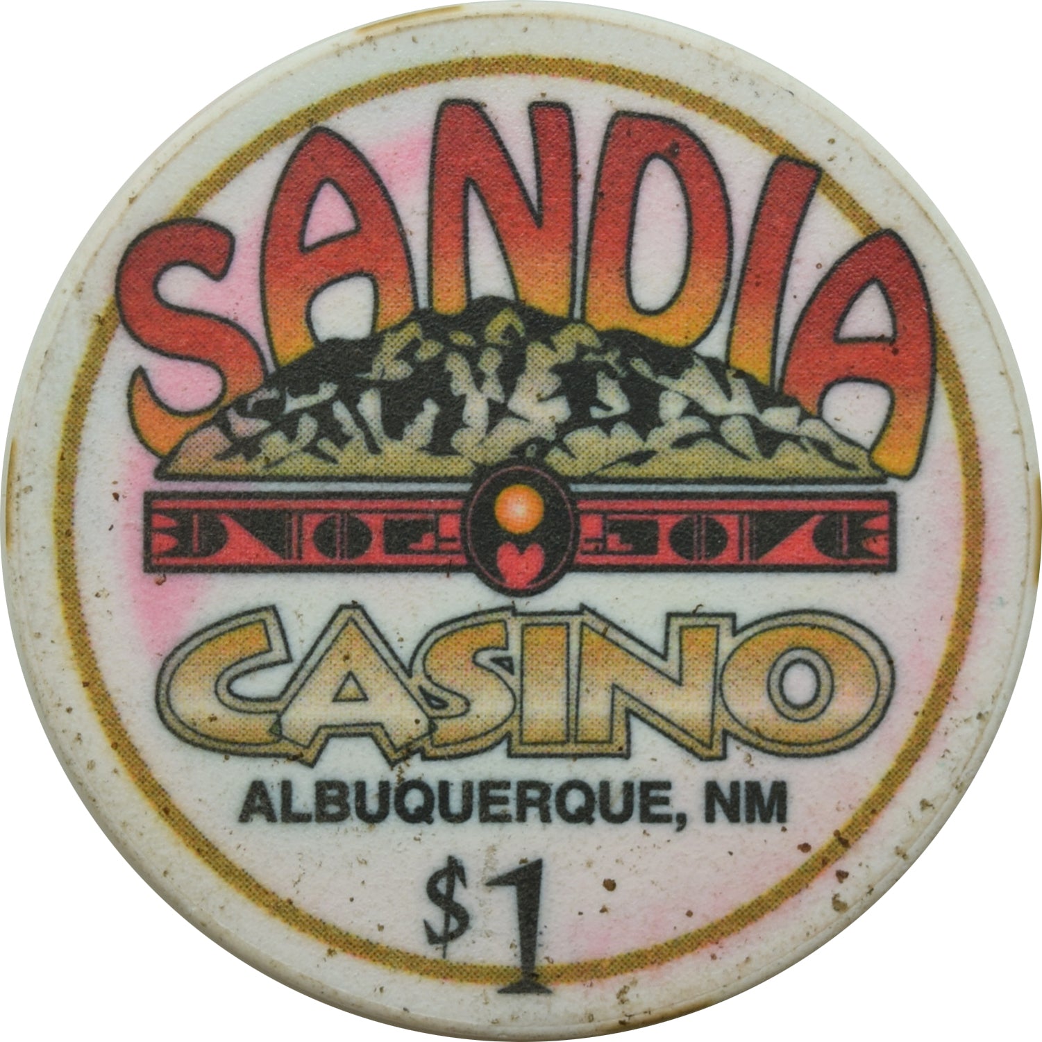 Sandia Casino Albuquerque New Mexico $1 Chip