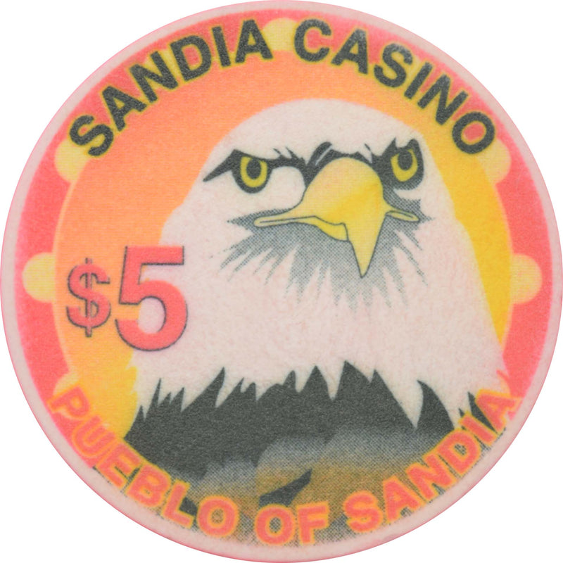 Sandia Casino Albuquerque New Mexico $5 Chip 1998