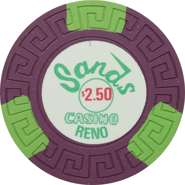 Sands Casino Reno Nevada $2.50 Chip 1978