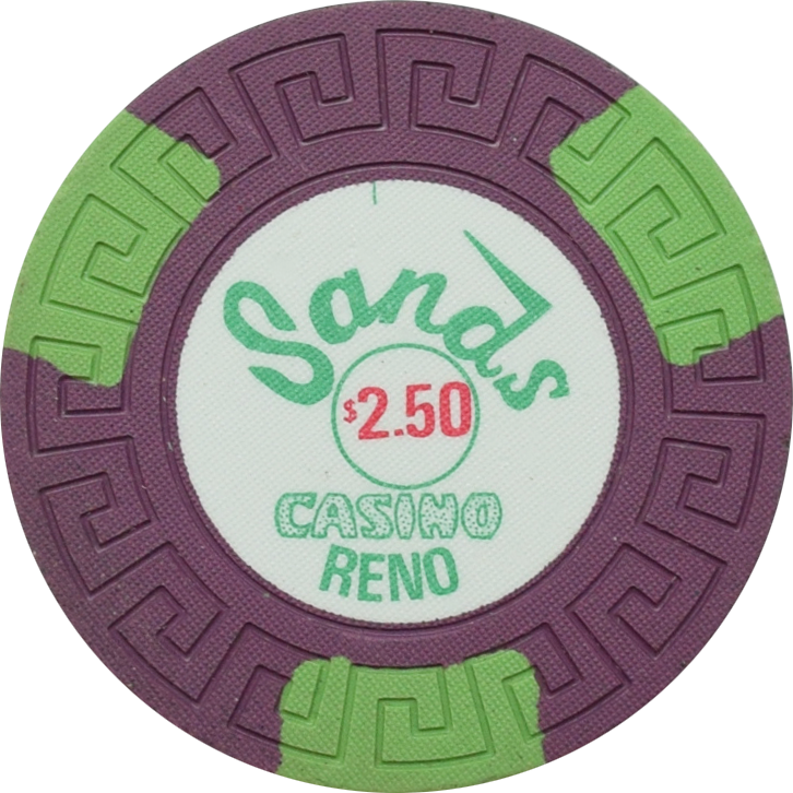 Sands Casino Reno Nevada $2.50 Chip 1978