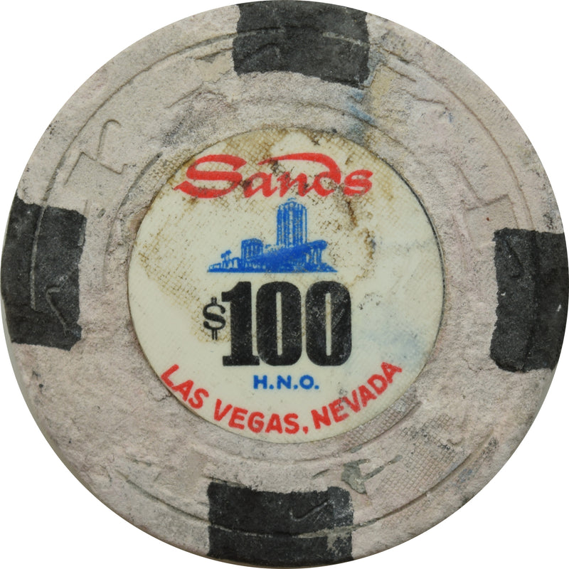 Sands Casino Las Vegas Nevada $100 HNO Dig Chip 1970s