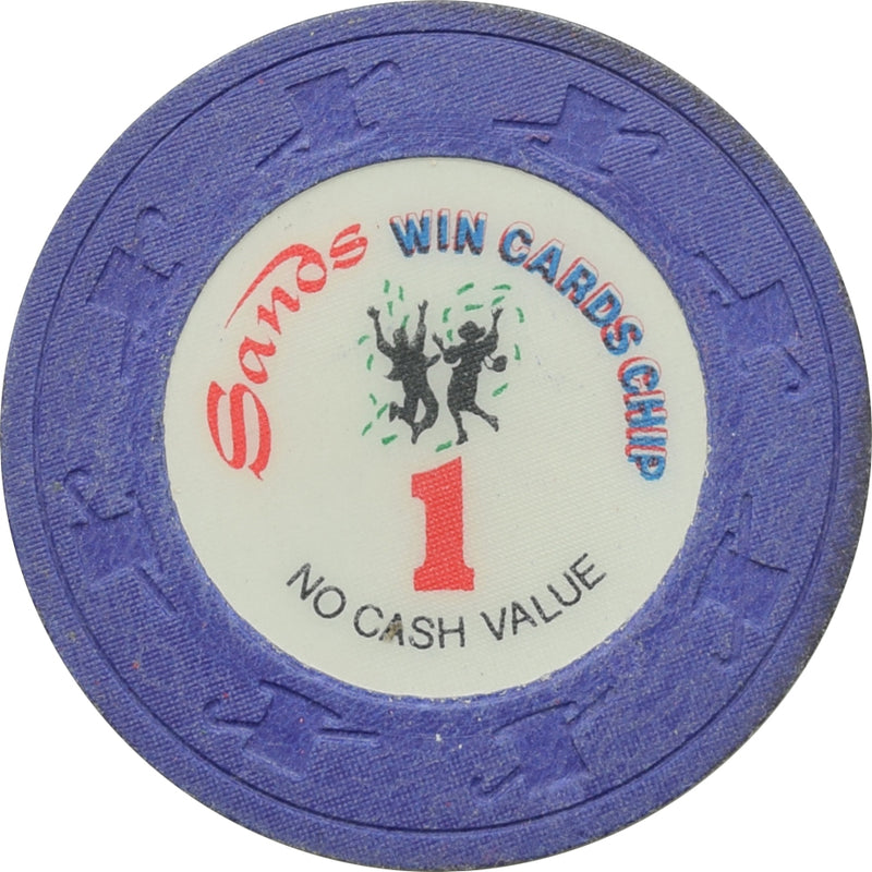 Sands Casino Las Vegas Nevada 1 NCV Win Cards Chip 1990