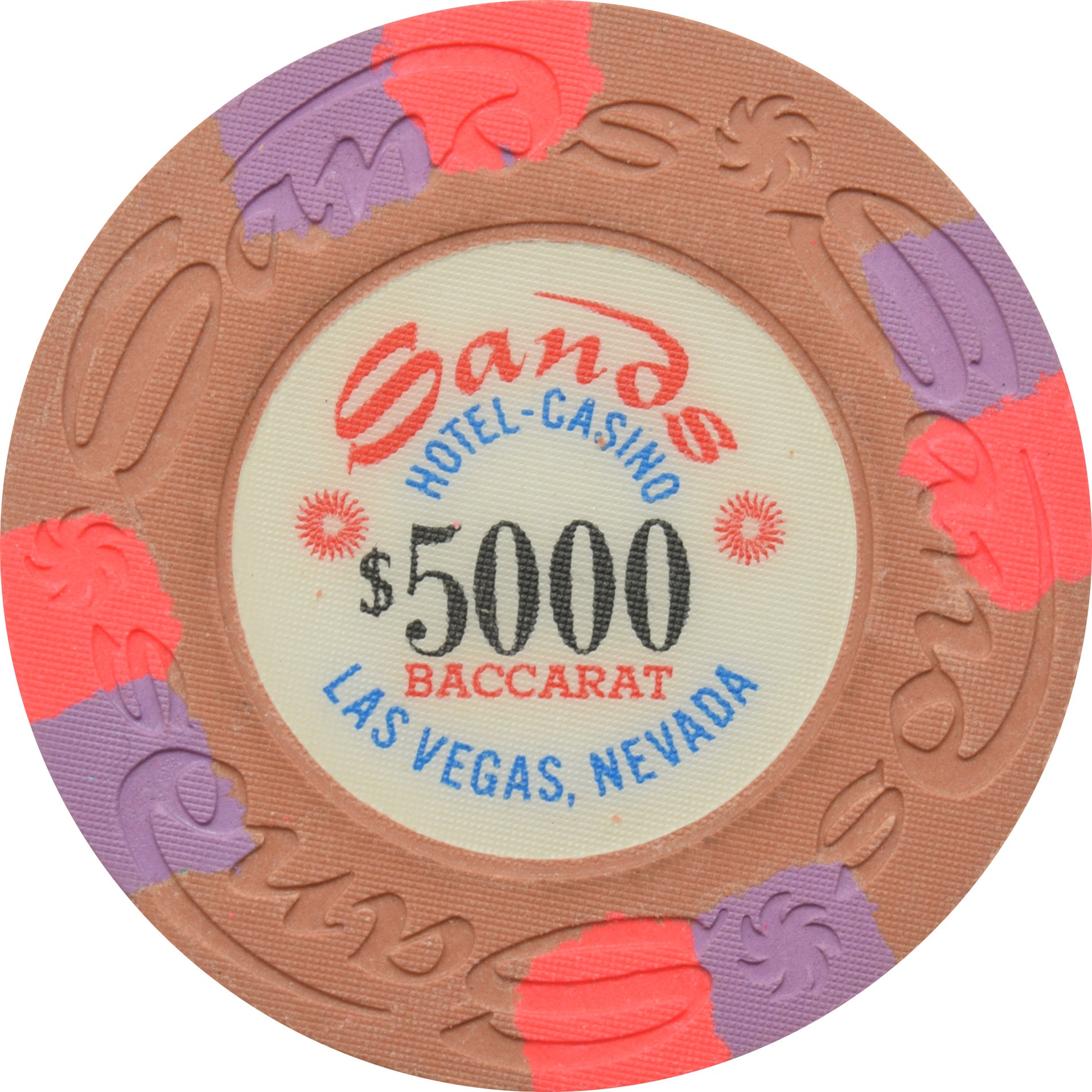 Sands Casino Las Vegas Nevada $5000 Baccarat Chip 1970s