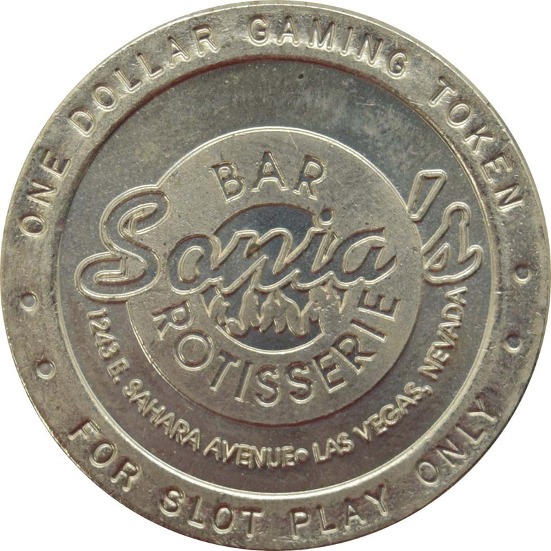 Sonia's Bar & Rotisserie Casino Las Vegas Nevada $1 Token 1996