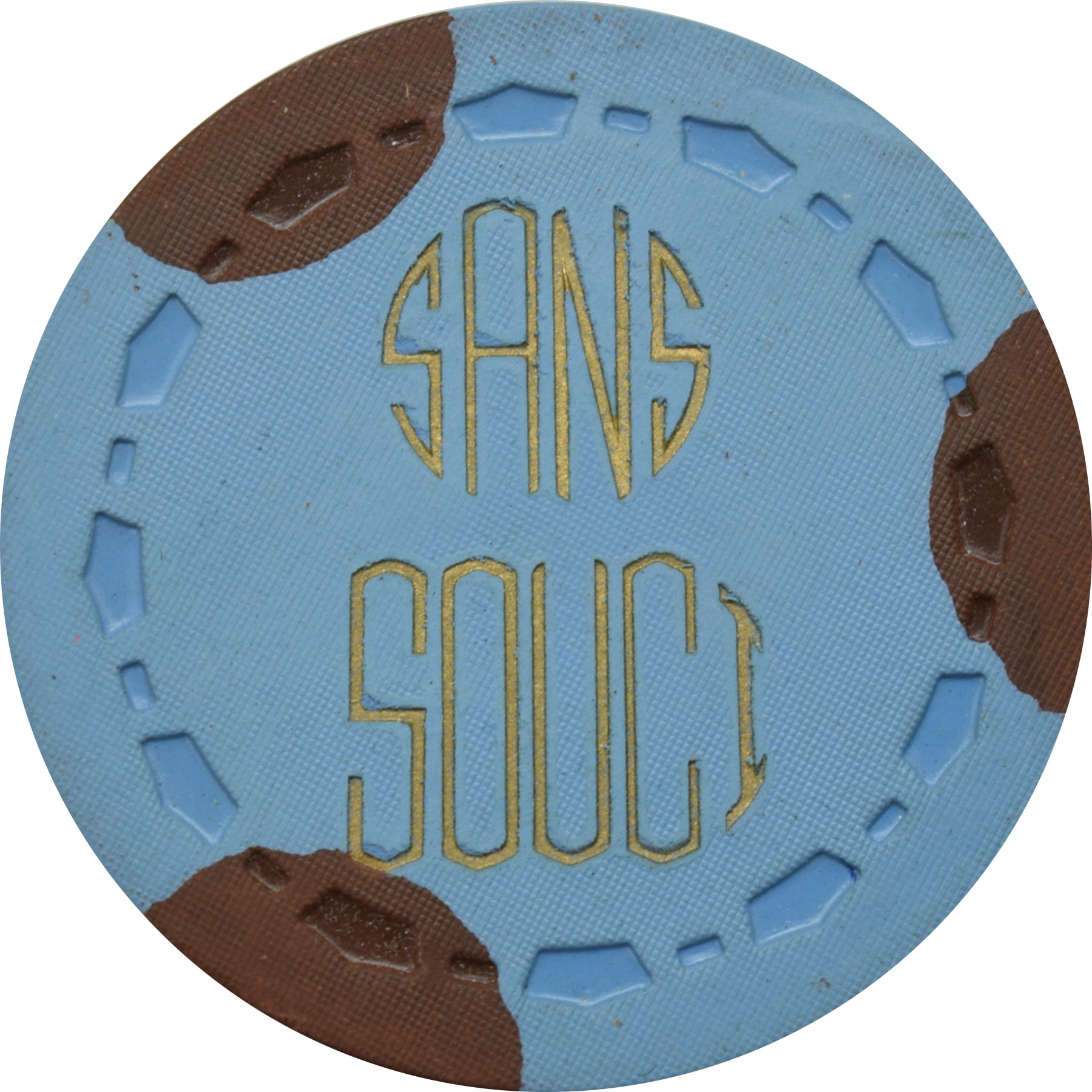 Sans Souci Casino Las Vegas Nevada $100 Small Crown Chip 1960