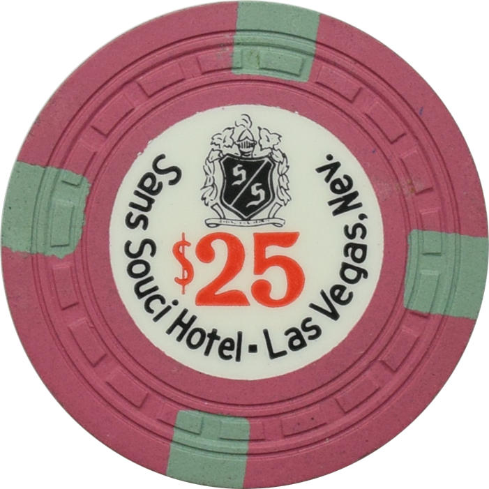 Sans Souci Casino Las Vegas Nevada $25 Chip 1957
