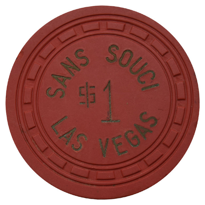 Sans Souci Casino Las Vegas Nevada $1 Chip 1960