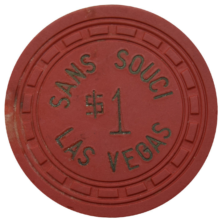 Sans Souci Casino Las Vegas Nevada $1 Chip 1960
