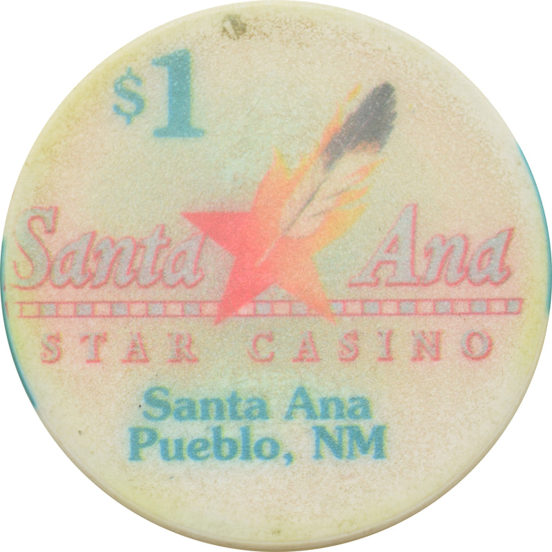 Santa Ana Star Casino Bernalillo New Mexico $1 Ceramic Chip