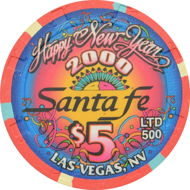 Santa Fe Casino Las Vegas Nevada $5 Happy New Year Chip 2000