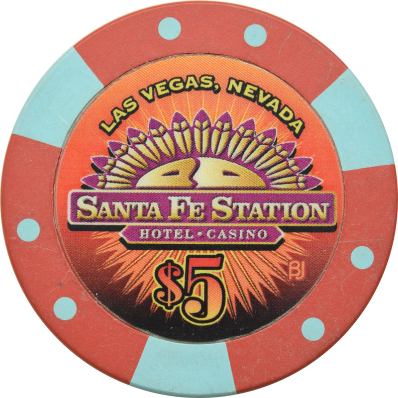 Santa Fe Station Casino Las Vegas Nevada $5 Chip 2000