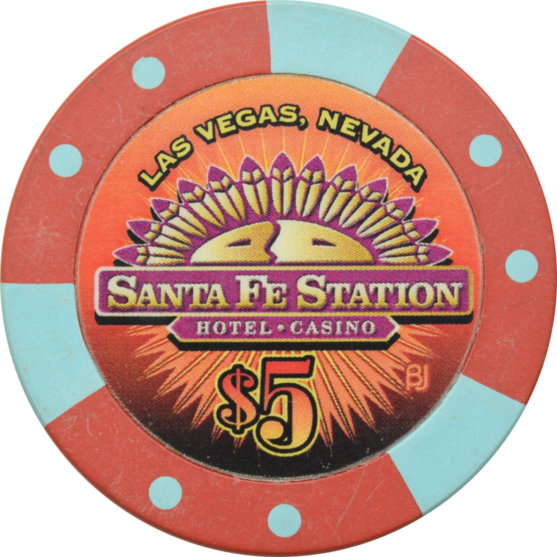 Santa Fe Station Casino Las Vegas Nevada $5 Chip 2000