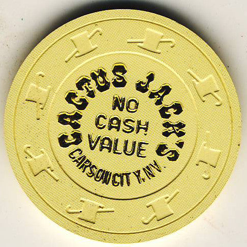 Cactus Jack's No Cash Value (Cream) Chip - Spinettis Gaming - 1