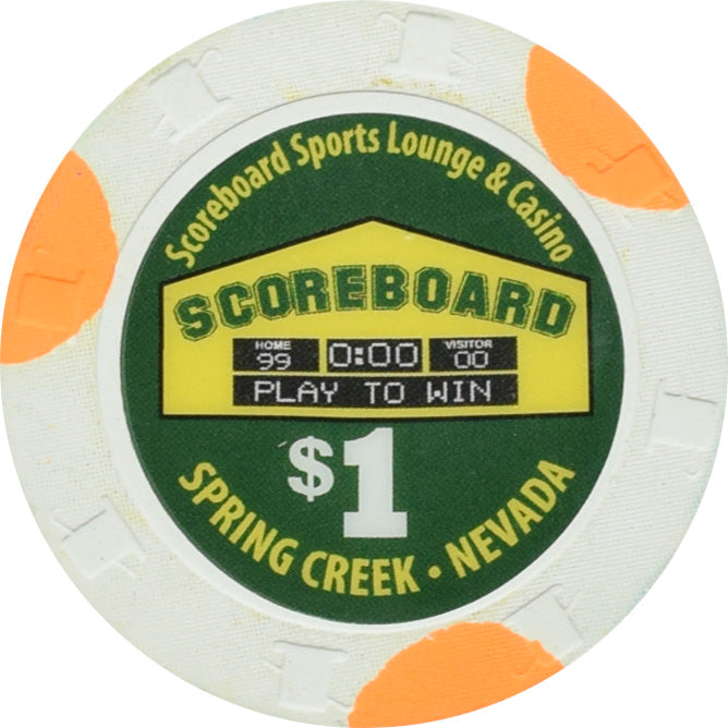 Scoreboard Sports Bar Casino Spring Creek Nevada $1 Chip 2016