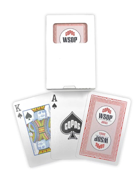 2021 Copag WSOP Authentic NEW Red Deck Plastic Playing Cards Bridge Size