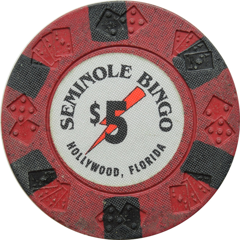 Seminole Bingo Casino Hollywood Florida $5 Chip