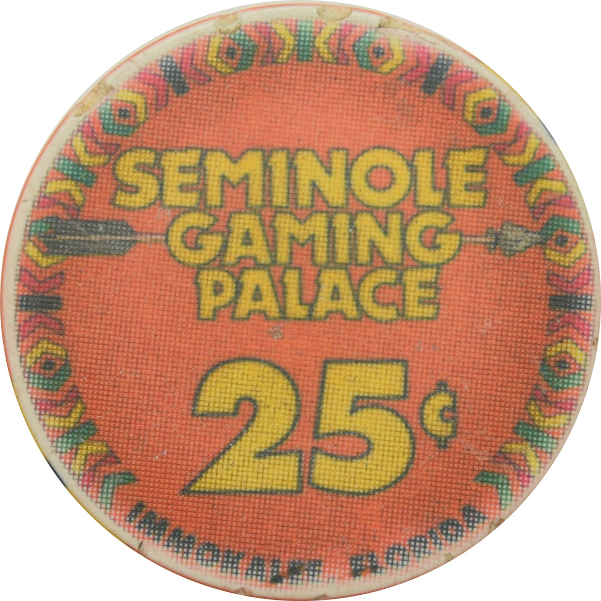 Seminole Casino Immokalee Florida 25 Cent Chip