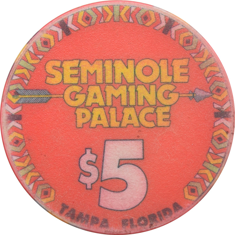 Seminole Indian Casino Tampa Florida $5 Chip